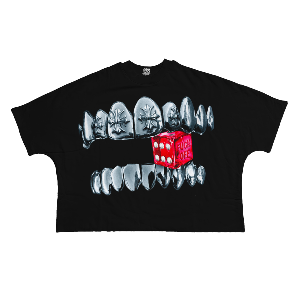 Chrome Dice Streetwear Cropped Boxy Tee