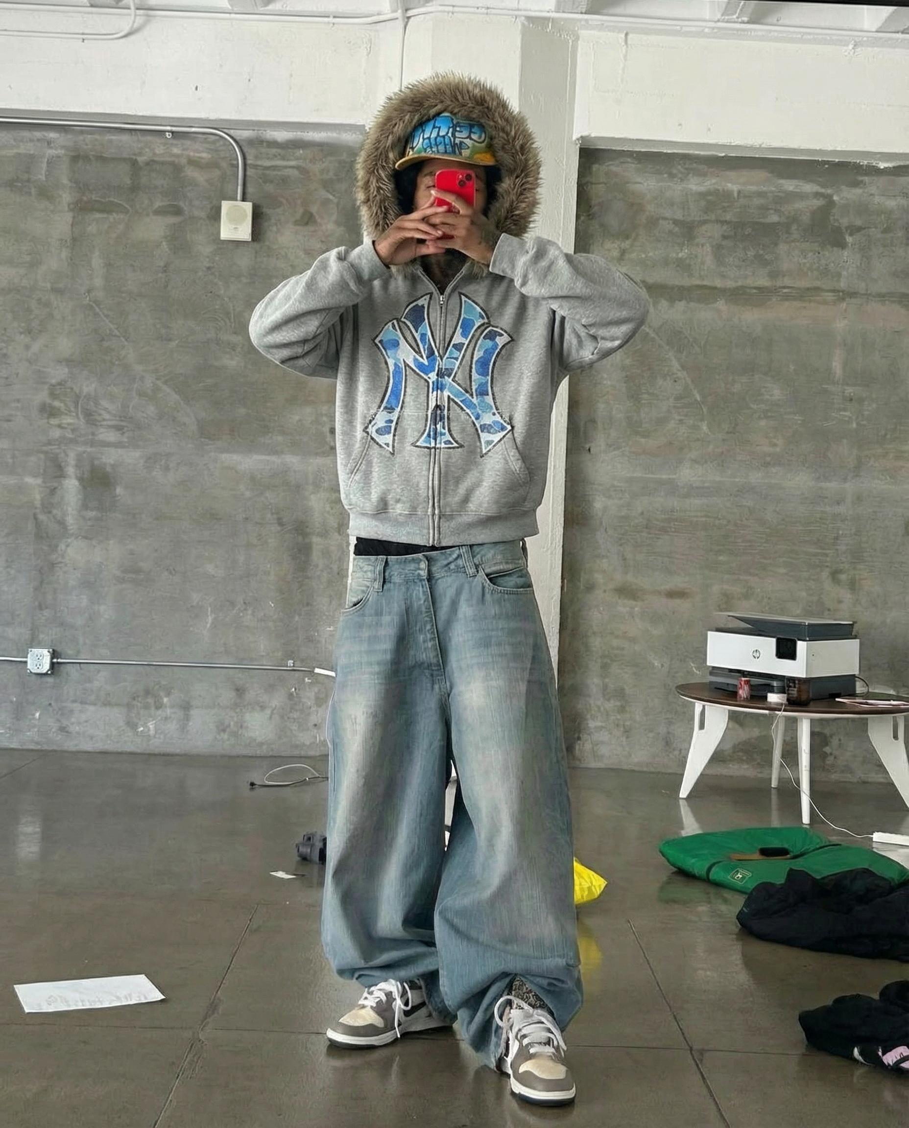 Blue Yankee Fur Coat