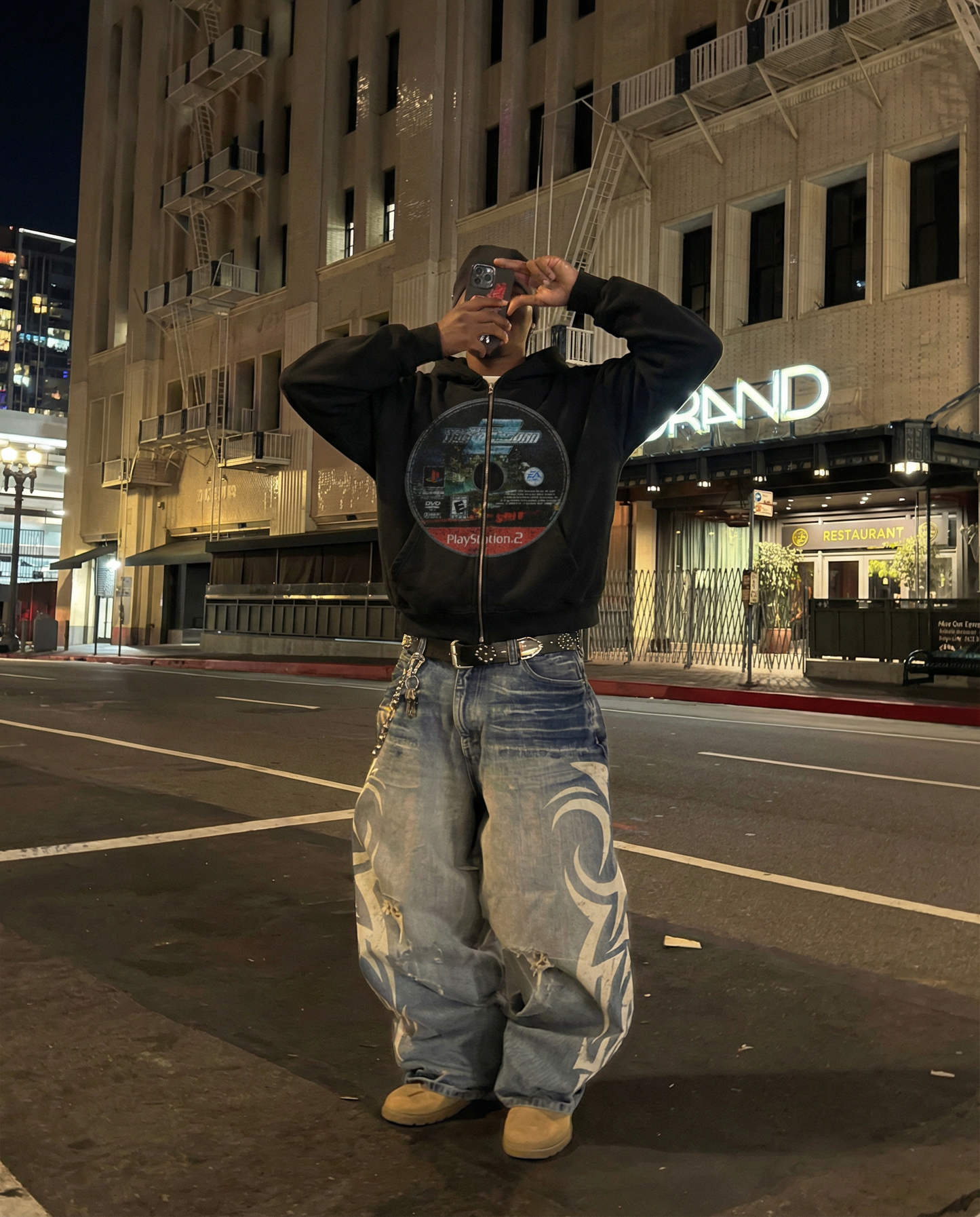 NFS2 Zip Up Cropped Boxy Hoodie