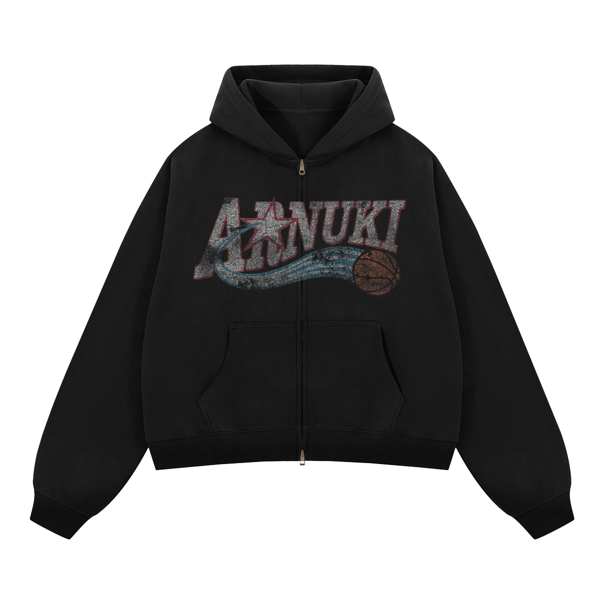 Basketball Cropped Boxy Hoodie by ArnukiClothing
