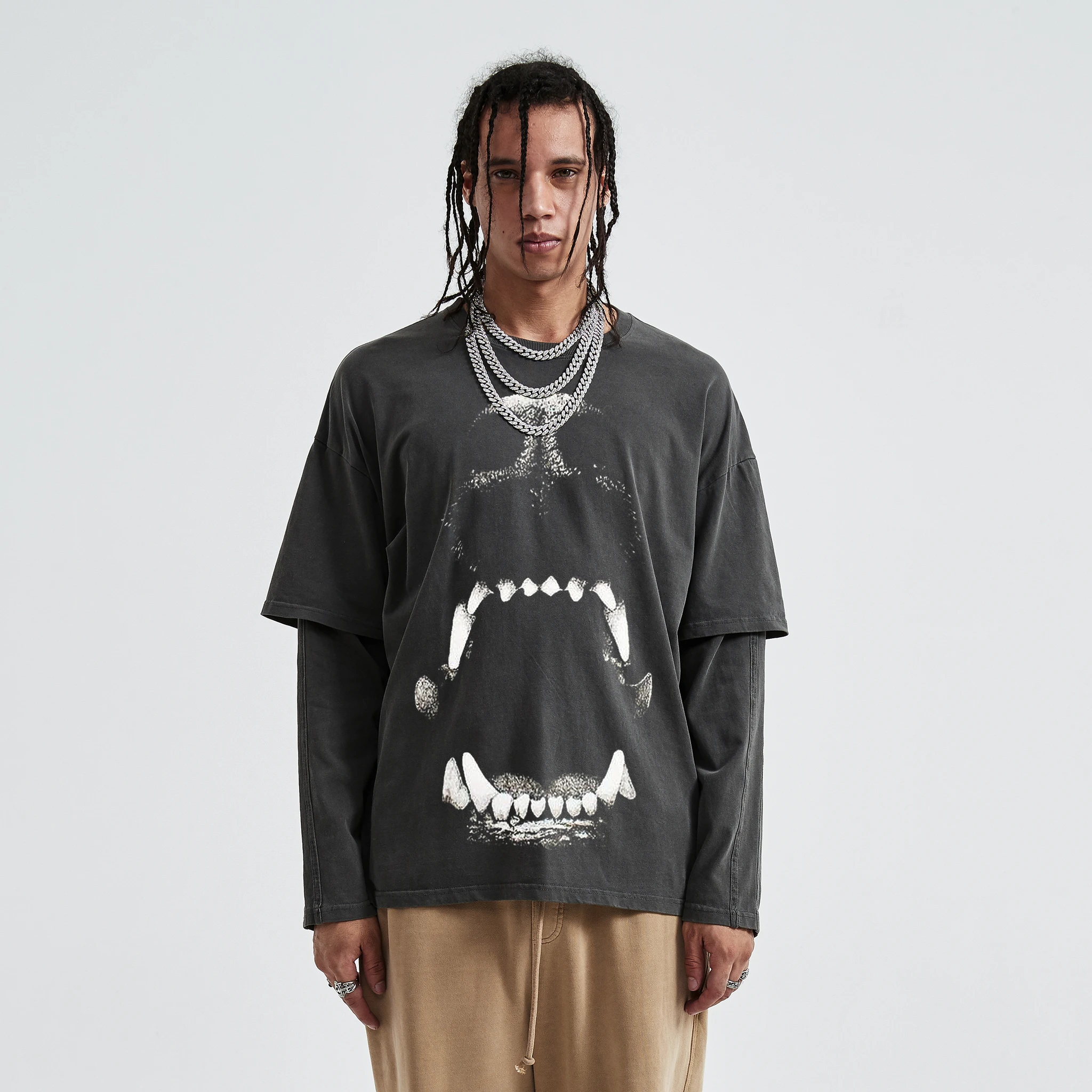 Dog Bite Streetwear Long Sleeve Tee by ArnukiClothing