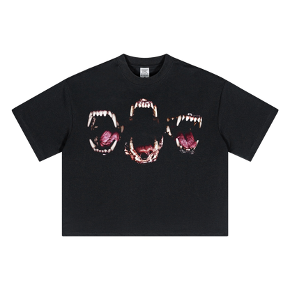 Triple Bite Cropped Boxy Streetwear Shirt