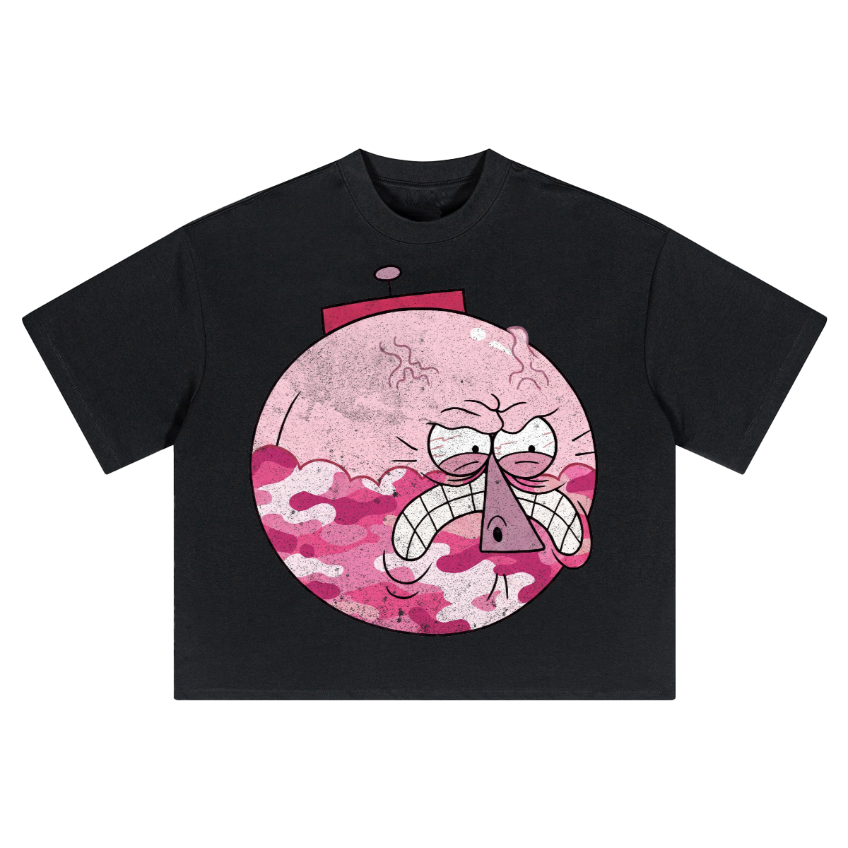 Benson Cropped Oversized Boxy Tee 250GSM Streetwear T-shirt Fashion Black White Cotton