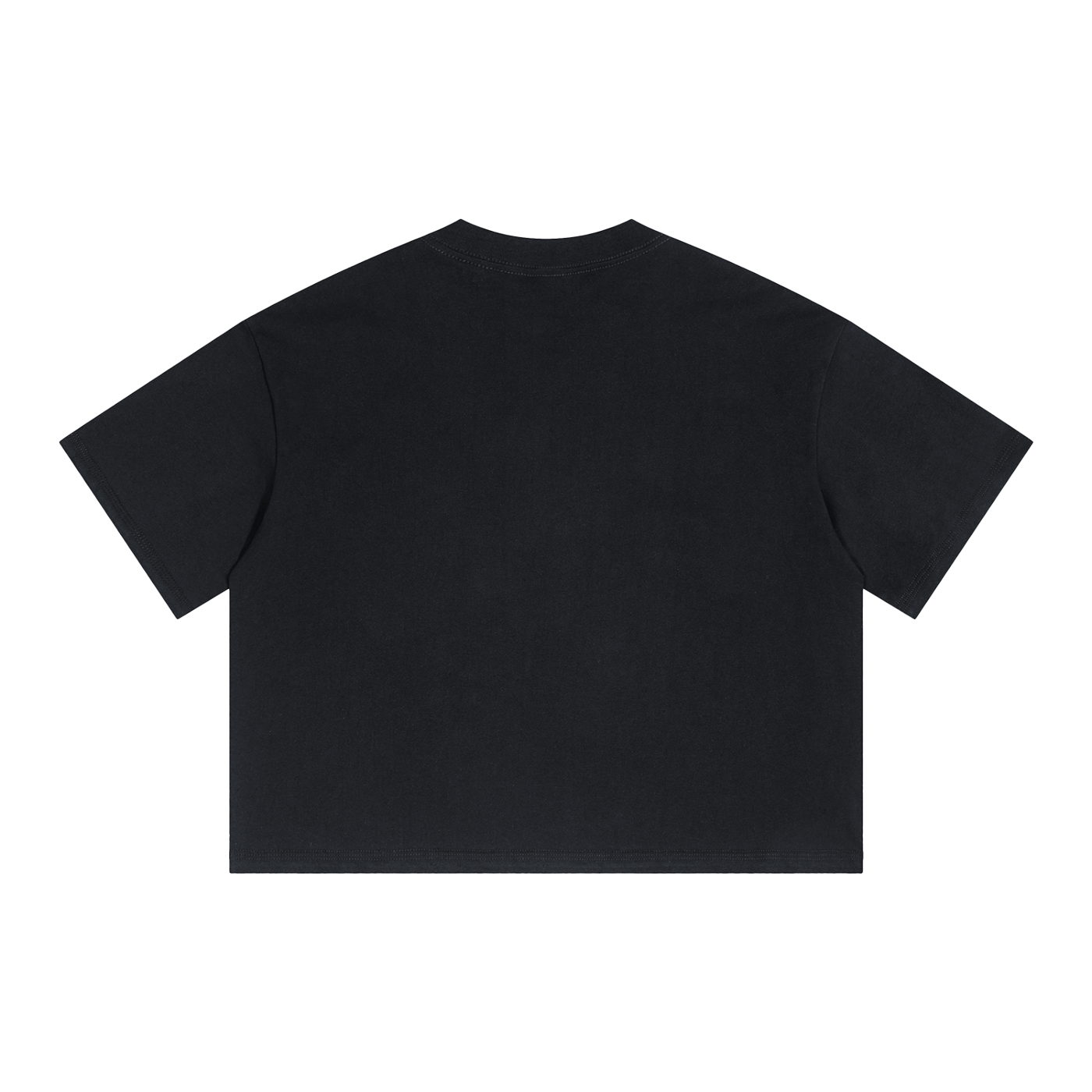S*x Streetwear Cropped Boxy Tee Y2K Summer Crew Neck Short Sleeve Black T-Shirt Unisex 250GSM Graphic