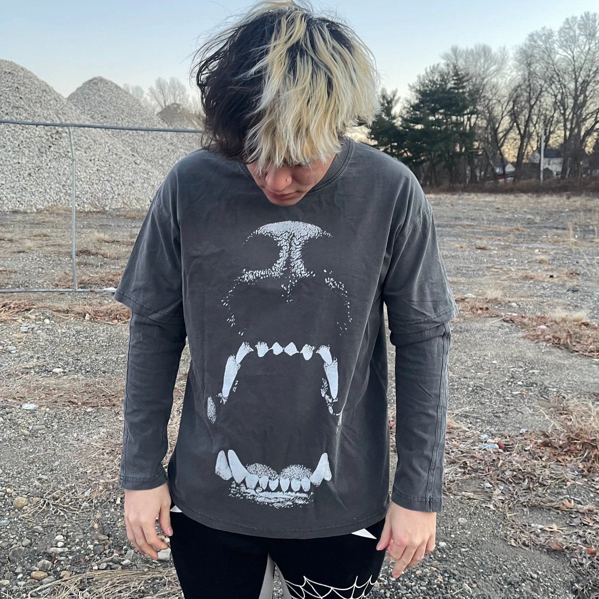Dog Bite Streetwear Long Sleeve Tee by ArnukiClothing
